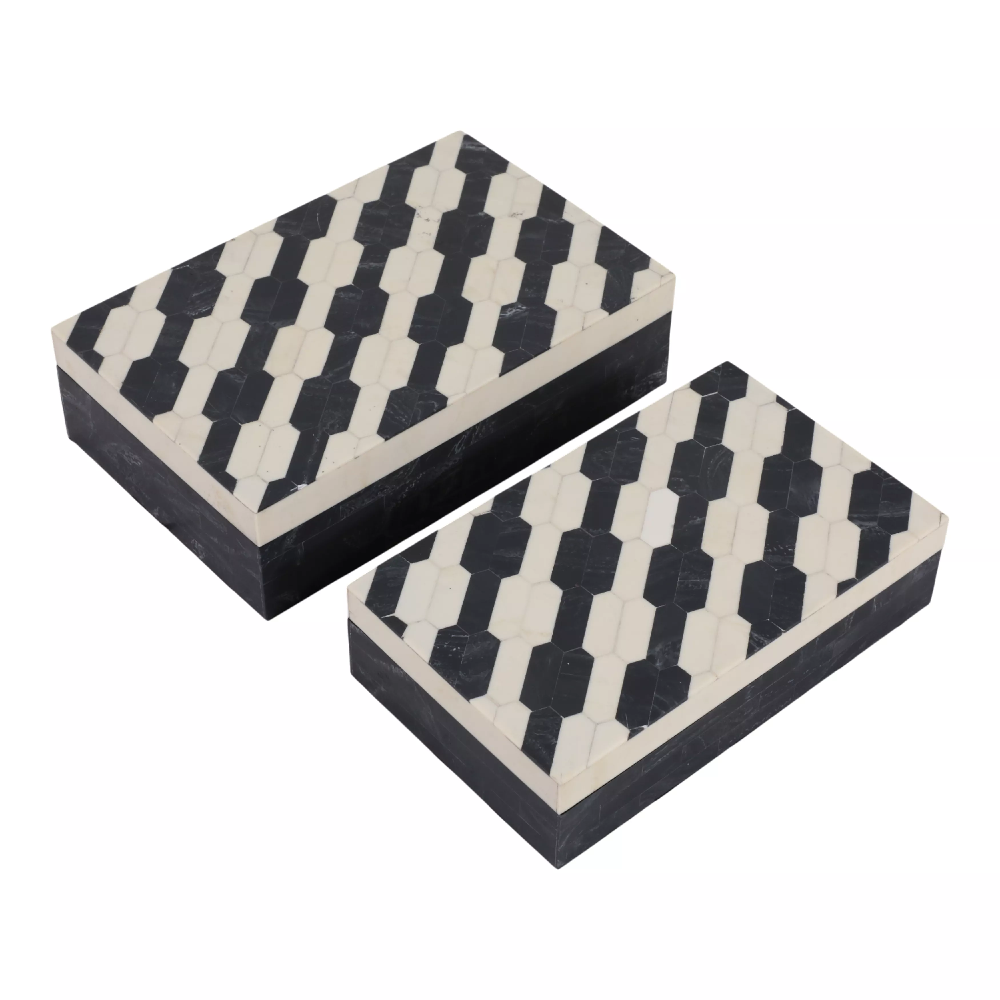 Geo Chain Pattern Resin Boxes