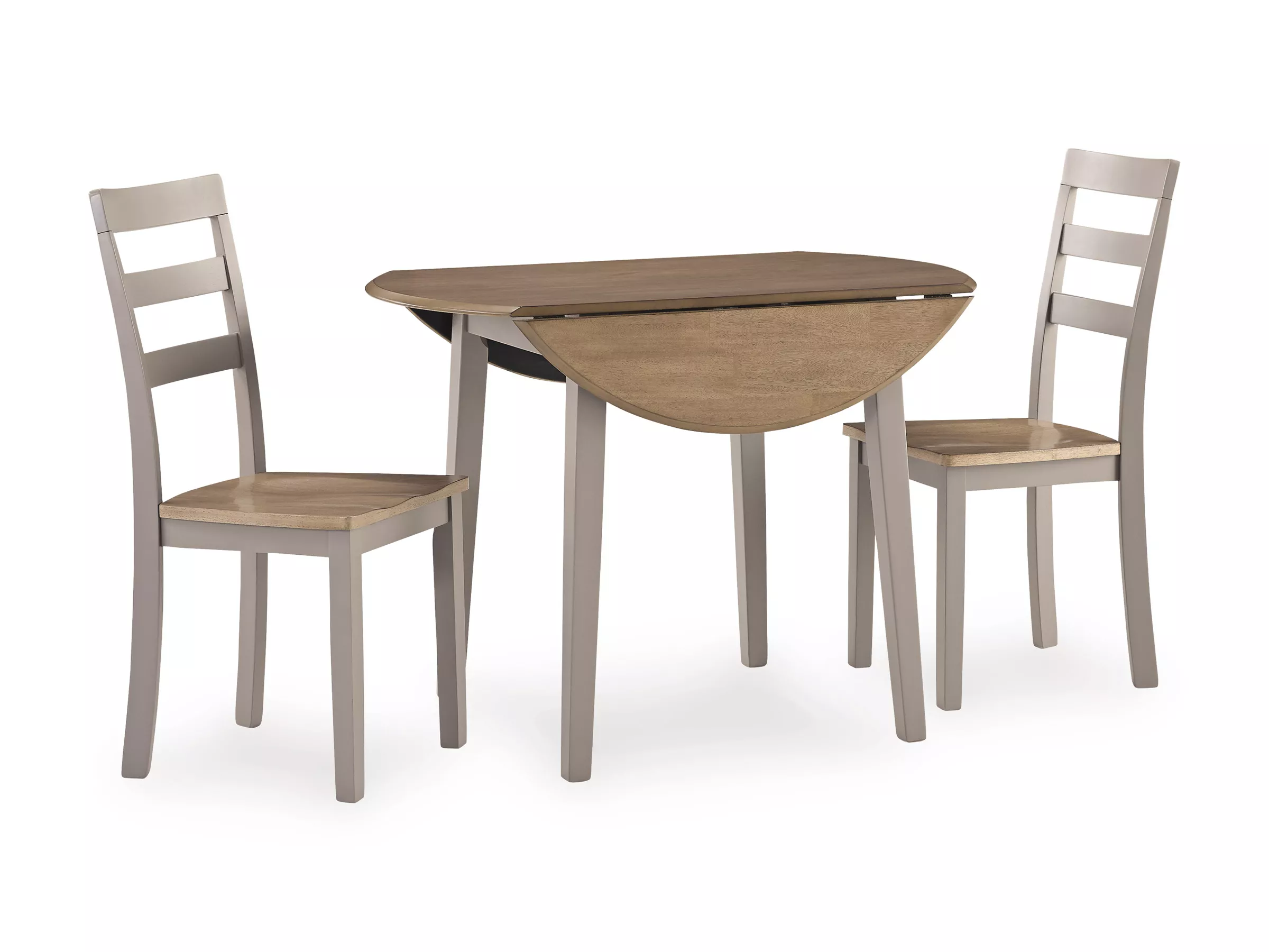 Gesthaven Gray Dining Dropleaf Table and 2 Chairs