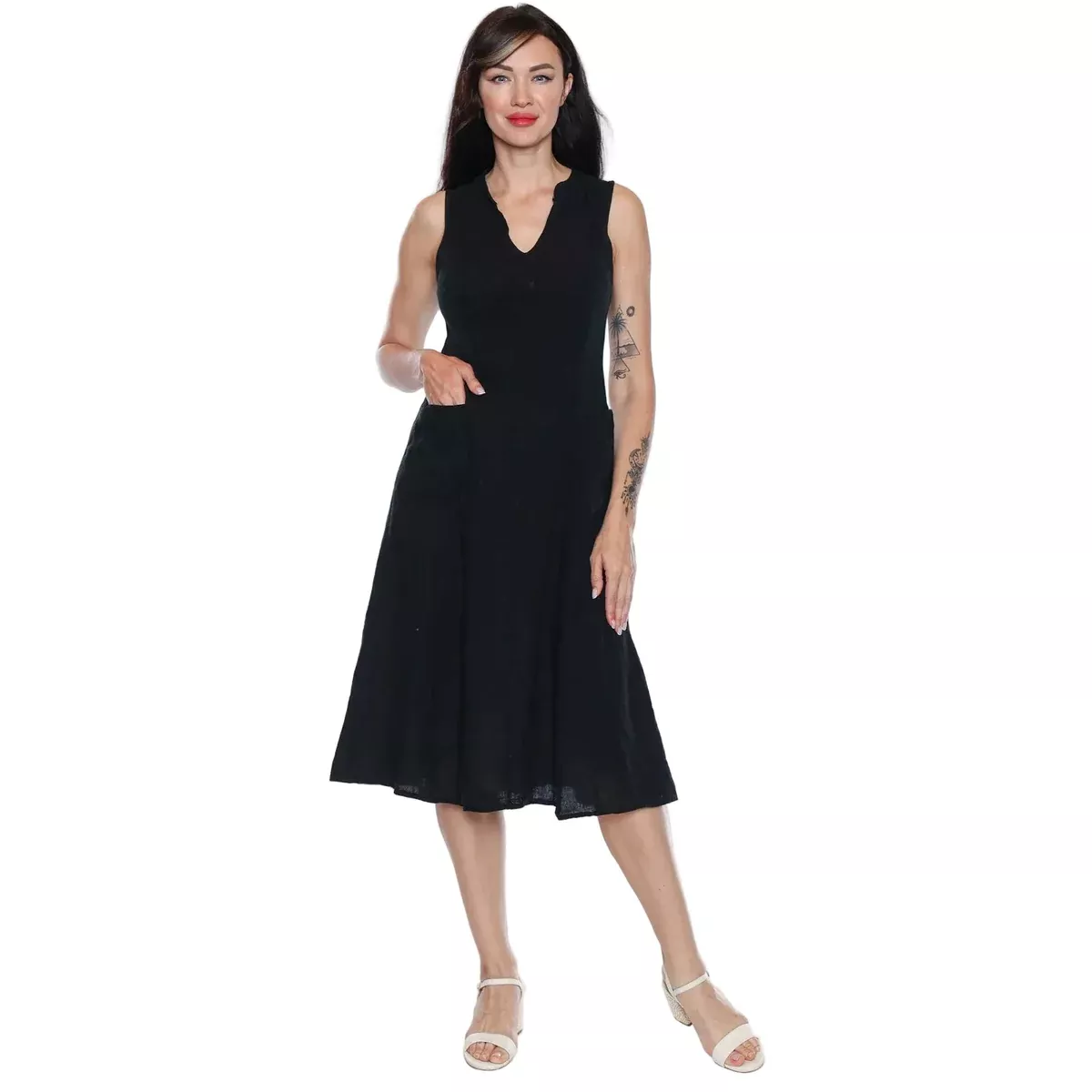 Glory Linen Dress With Pockets