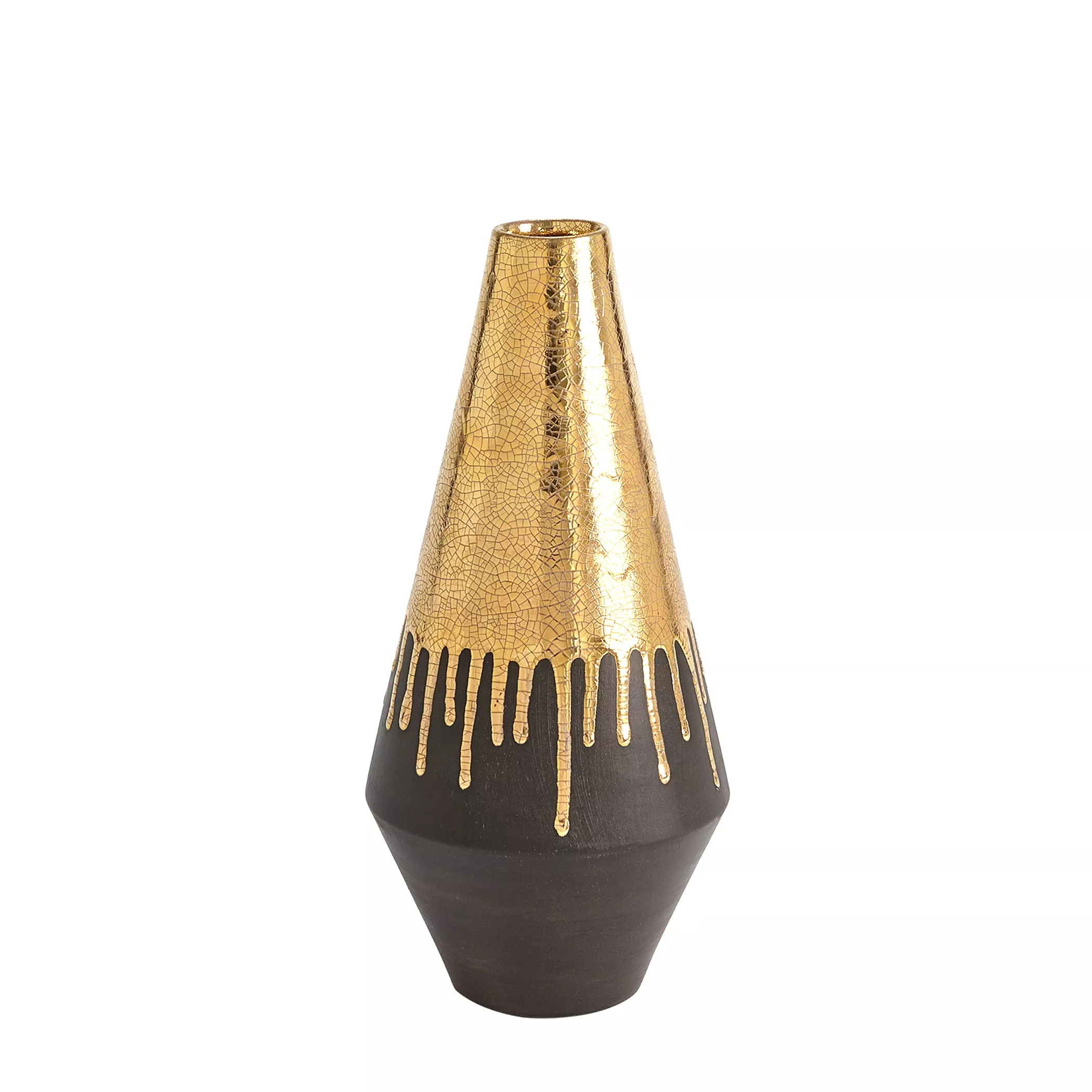 Gold Drip Vase-Small