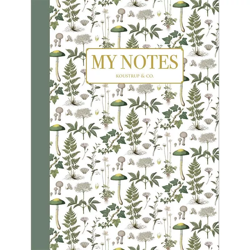 Green Floral Pattern - Notebook