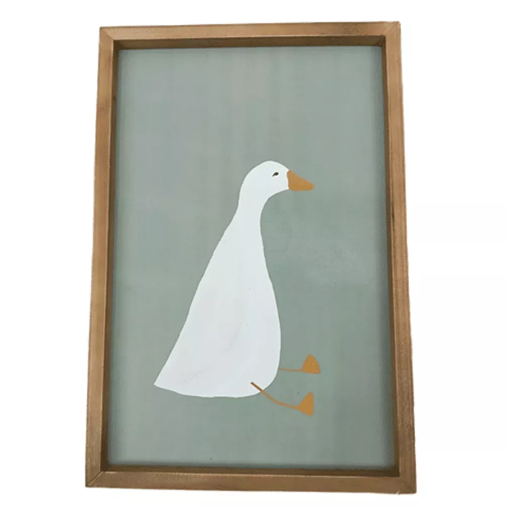 Green Silly Goose Wall Art