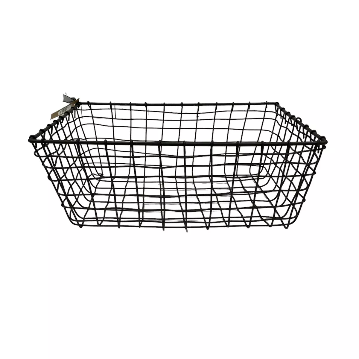Grey Wire Rectangular Basket