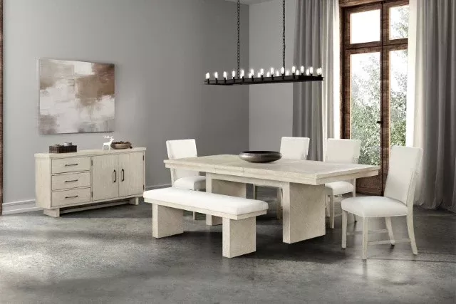 Hagerman - 6 Pc Dining Table Set w/ Bench