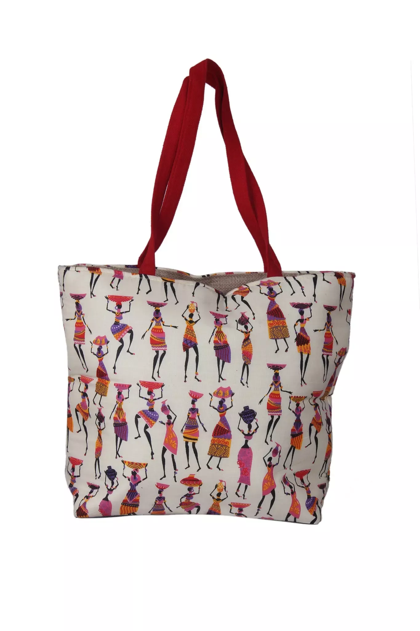 Handbag with ladies pattern