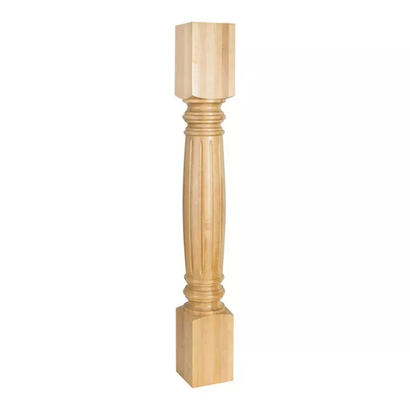 Hardware Resources Rubberwood Fluted Turned Post