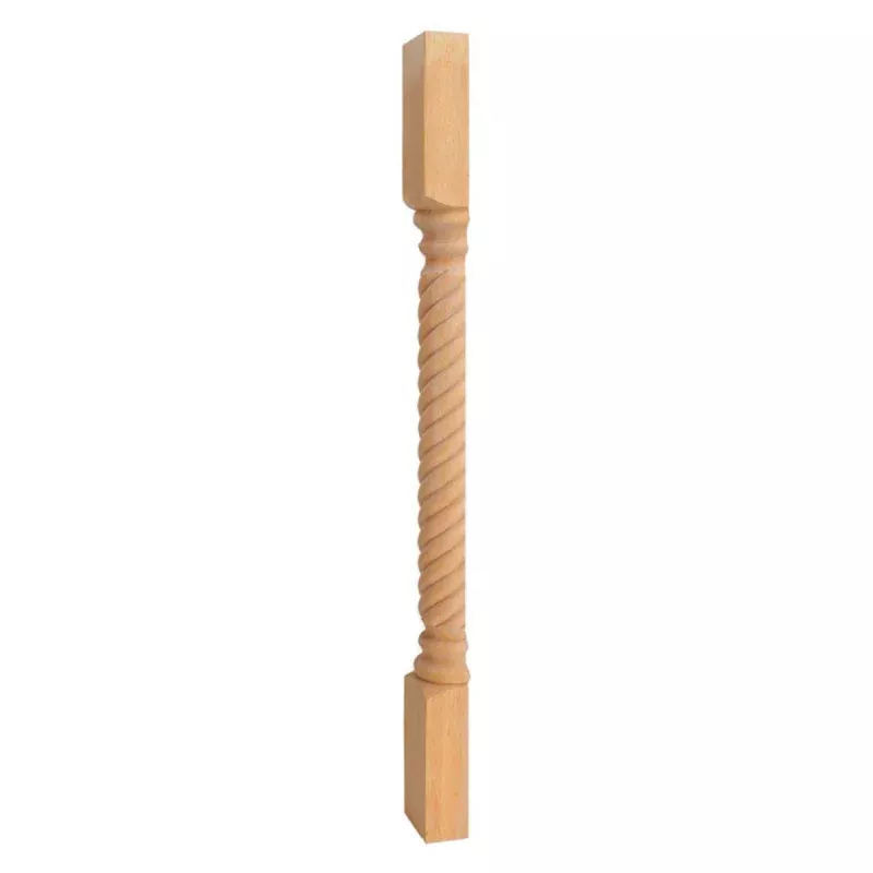 Hardware Resources White Birch Split Post with Rope Pattern