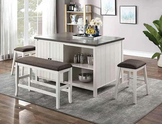 Heidelberg - 4 Pc Counter Ht Table Set w/ Bench