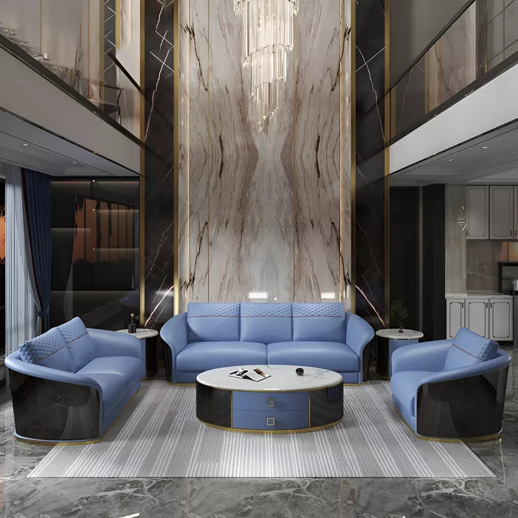 Italian Designed Leather Sofa Set