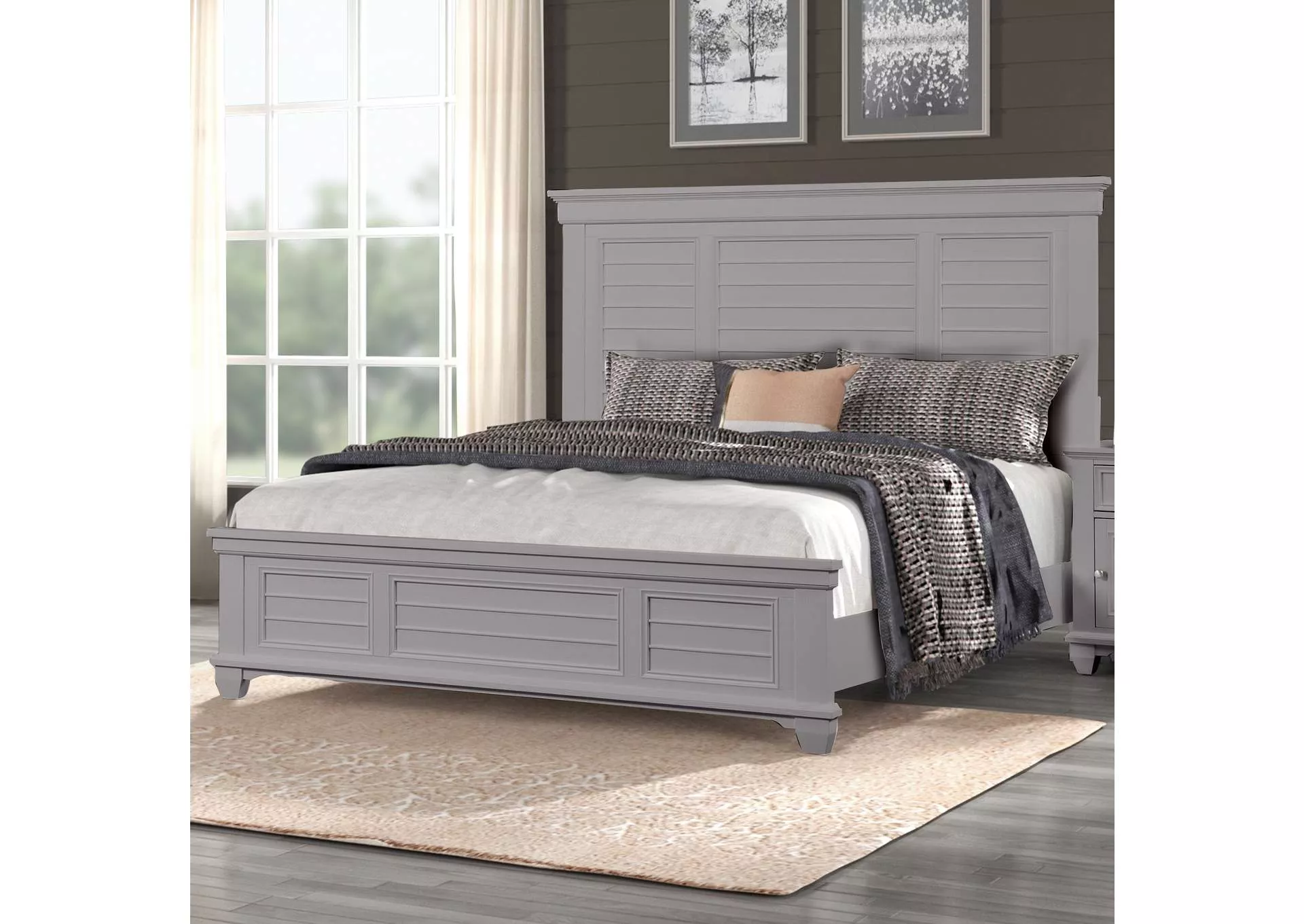 JAMESTOWN - QUEEN BED - GRAY