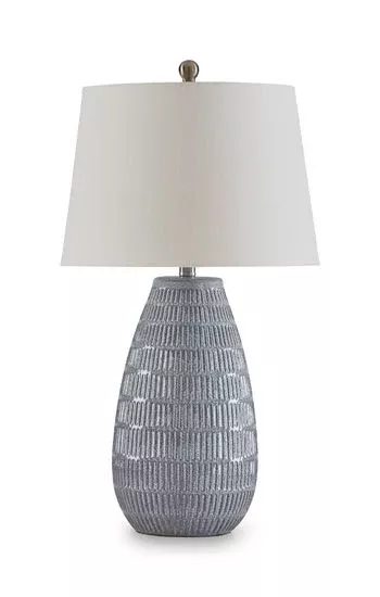 Kaidins - Ceramic Table Lamp - White / Blue
