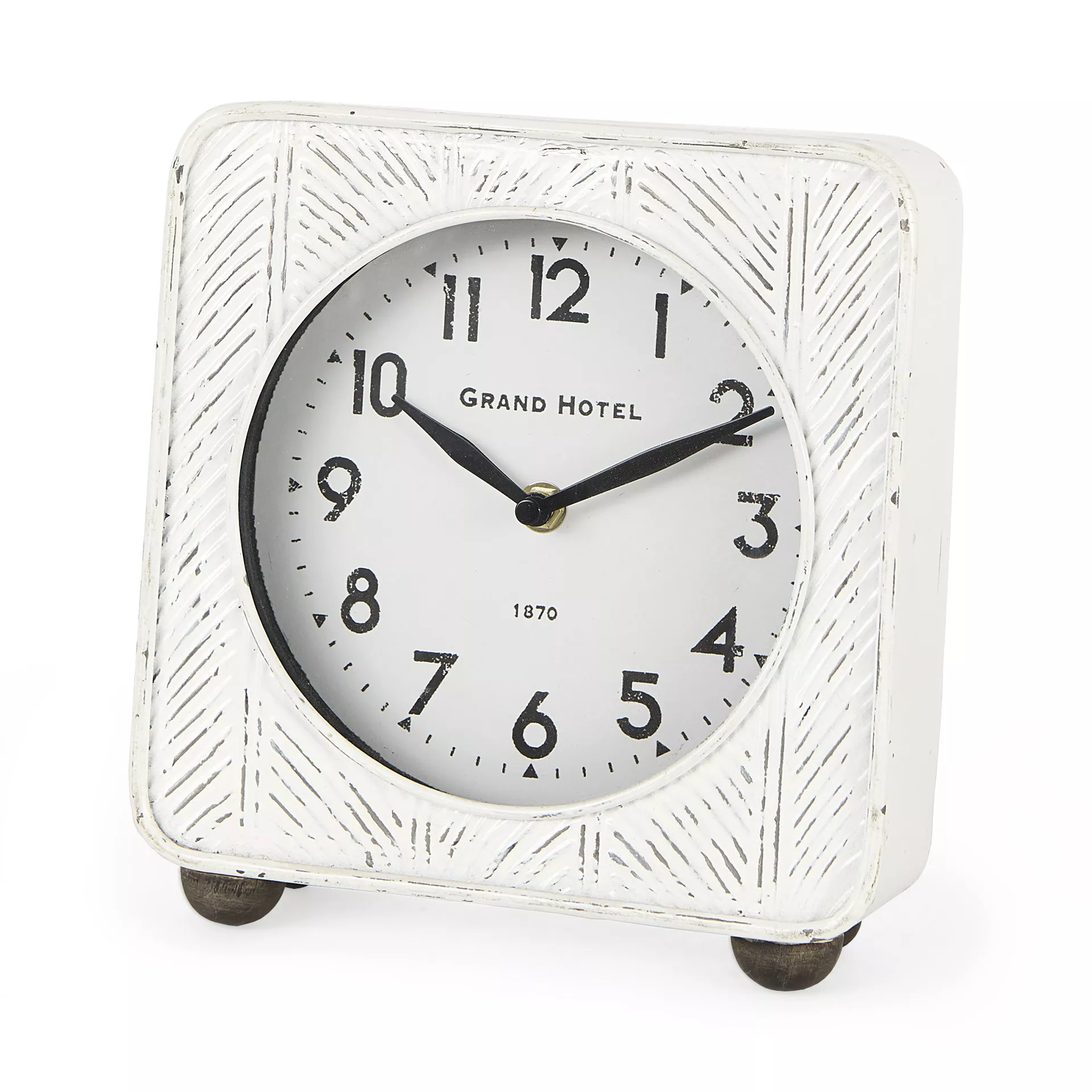 Karl White Table Clock