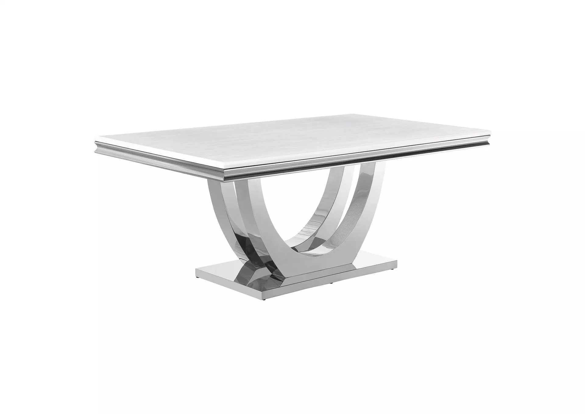 Kerwin Rectangular 71-inch Stone Top Dining Table White