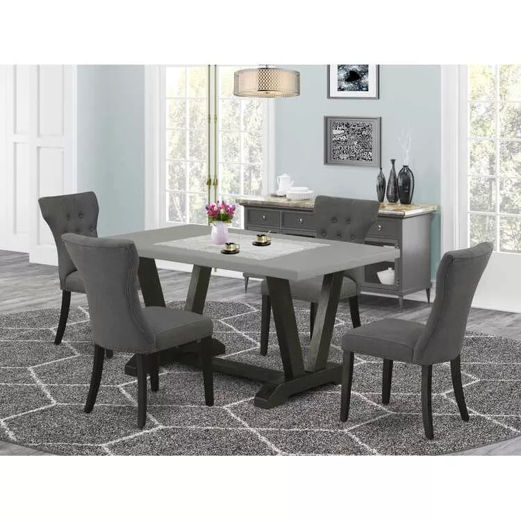 Kitchen Dinette Set 5-Piece - Rectangular Table & 4 Chairs