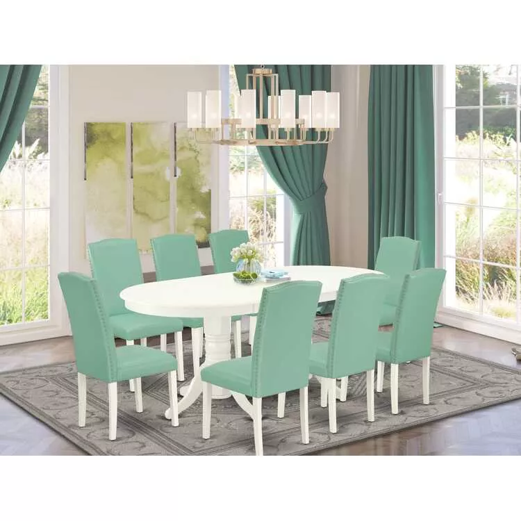 Kitchen Set for 8 Dining Table With Leaf