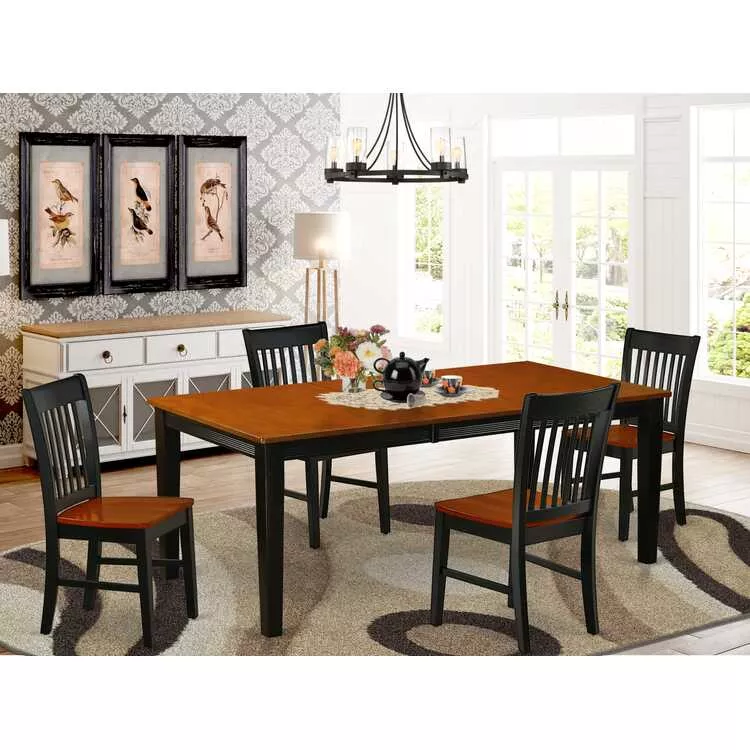 Kitchen Table & Chair Set - Black Cherry Dining Set