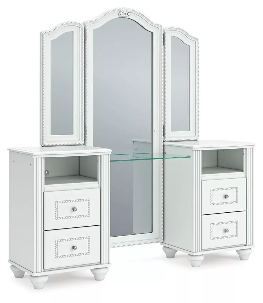 Kozlani - Vanity With Mirror - White
