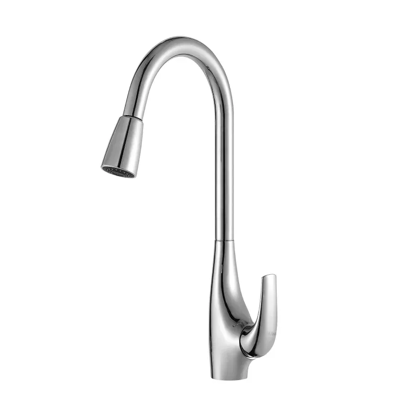 KRAUS Single-Handle High Arch Kitchen Faucet with Pull Down Dual-Function Sprayer in Chrome