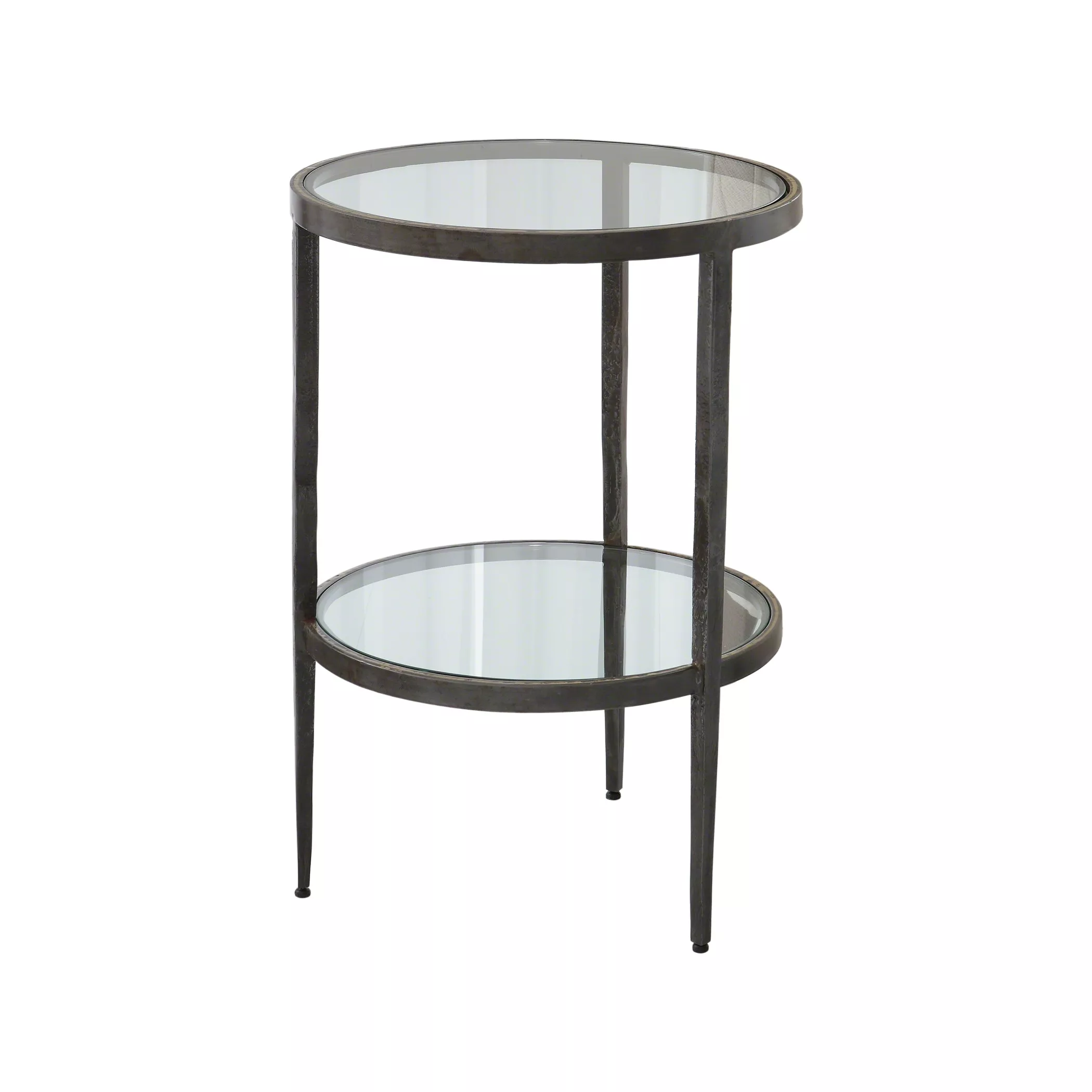 Laforge Two-Tier Side Table- Silver
