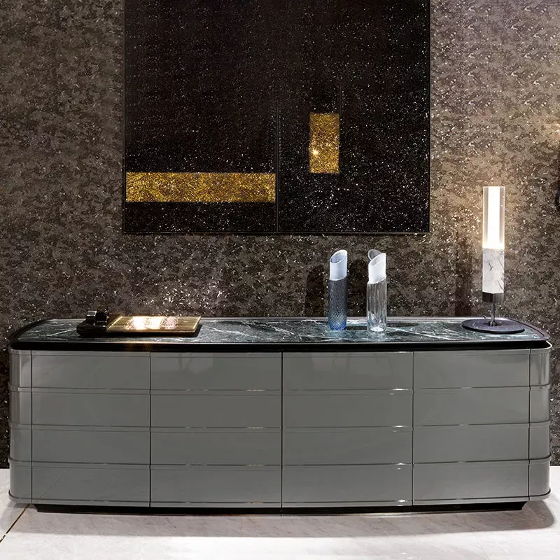 Large Spacious Marble Top Buffet Table