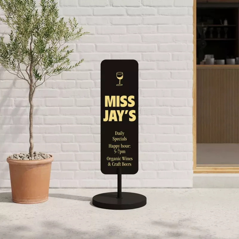Large Standing Rectangle Sign