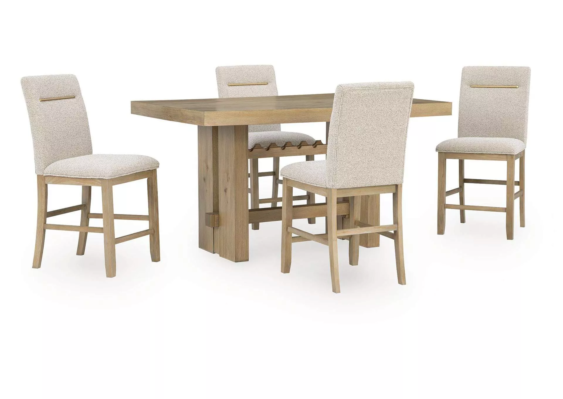 Lasinger Counter Height Dining Table and 4 Barstools