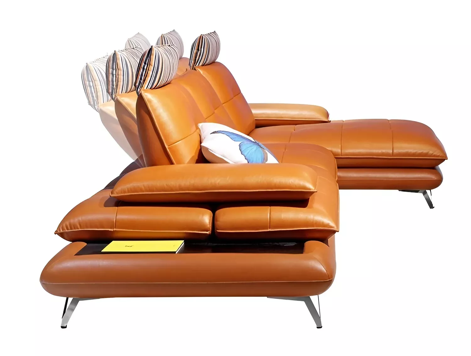 Latest Leather L-Shaped Sectional Sofa