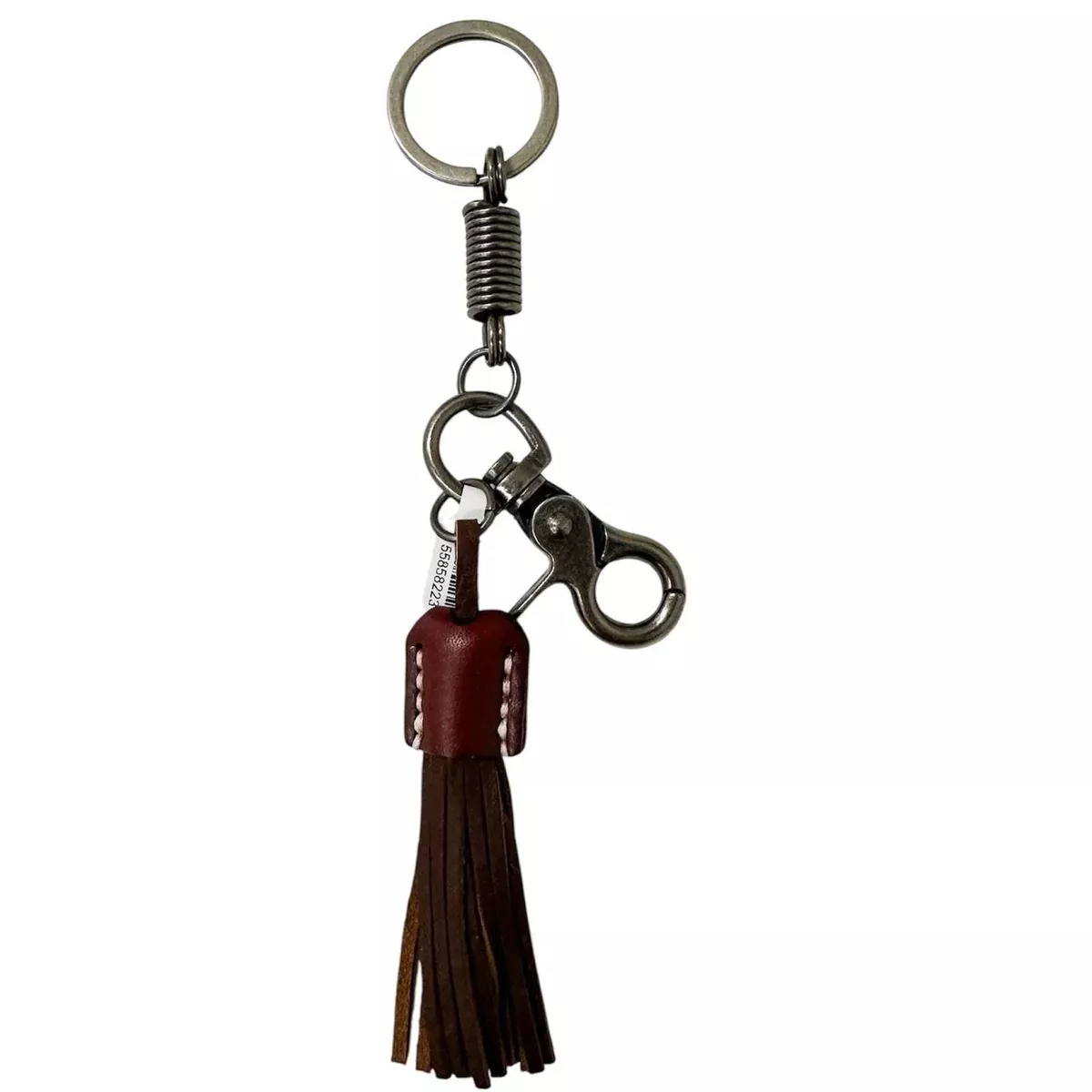 Leather Keychain With Tassel