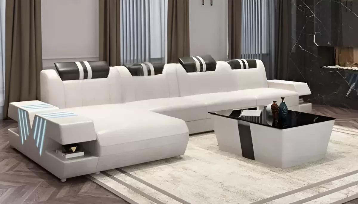 LED Sectional Couch With Chaise