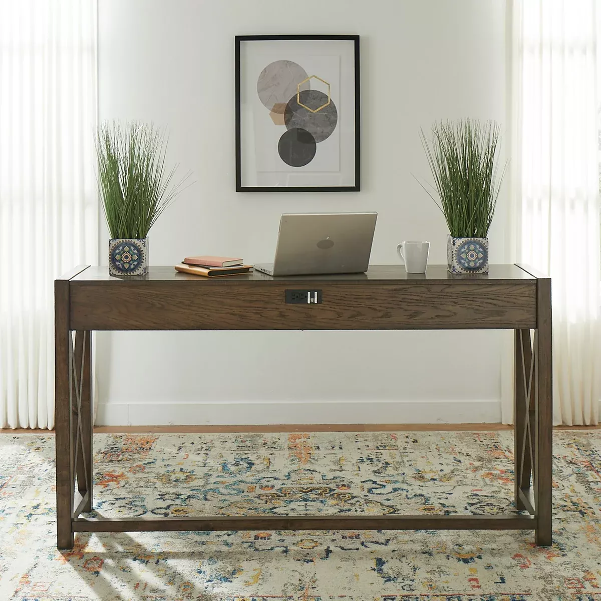 Lennox - Console Bar Table - Weathered Chestnut