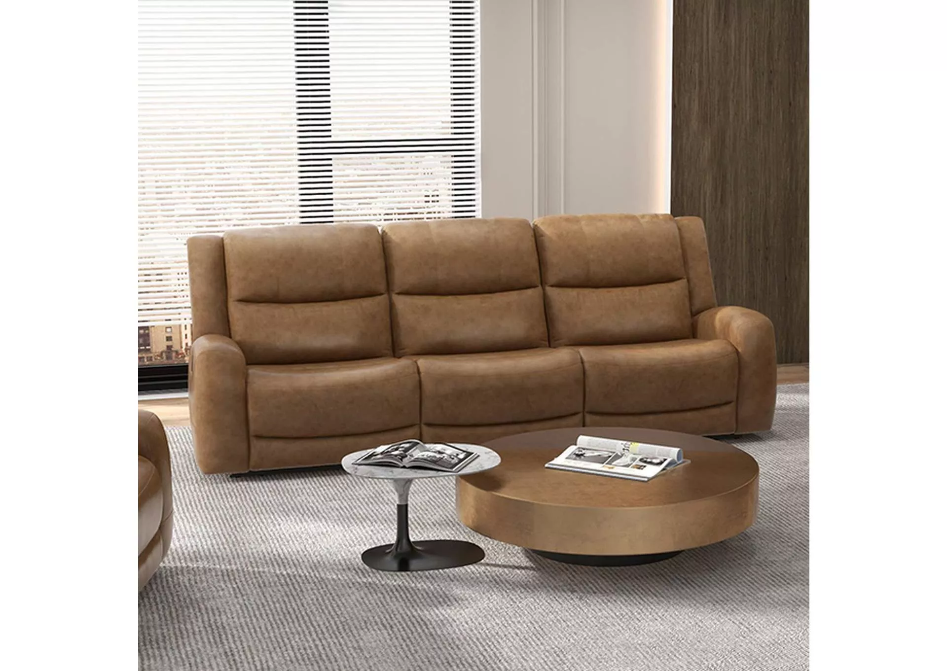 Leolinus - Manual Recliner Sofa
