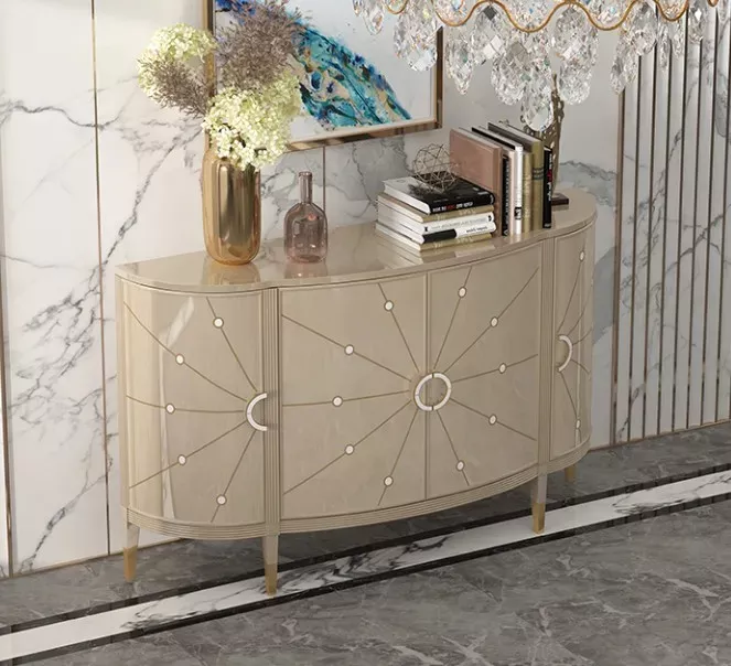 Light Luxury Oval Shape Buffet Table
