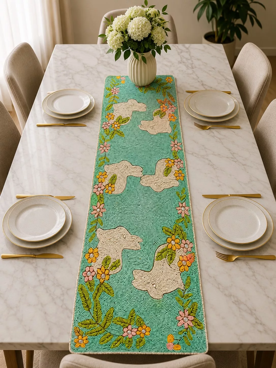 Light and Pro Beaded Table Runner