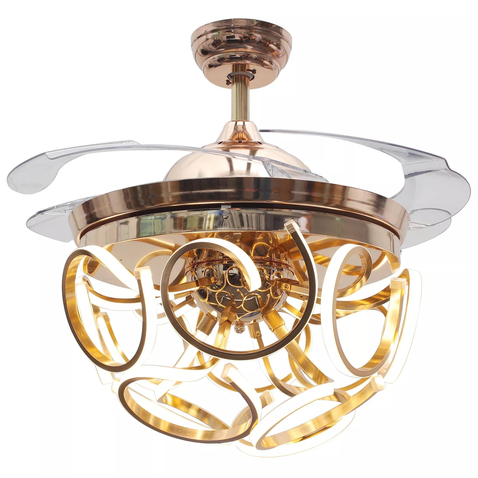 Lighting Crystal Ceiling Fans with LED Light