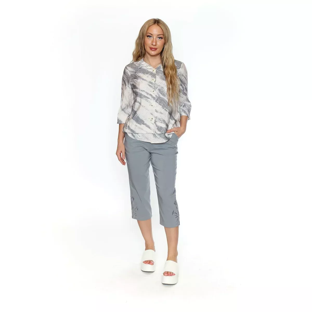 Lilia Button Front Top