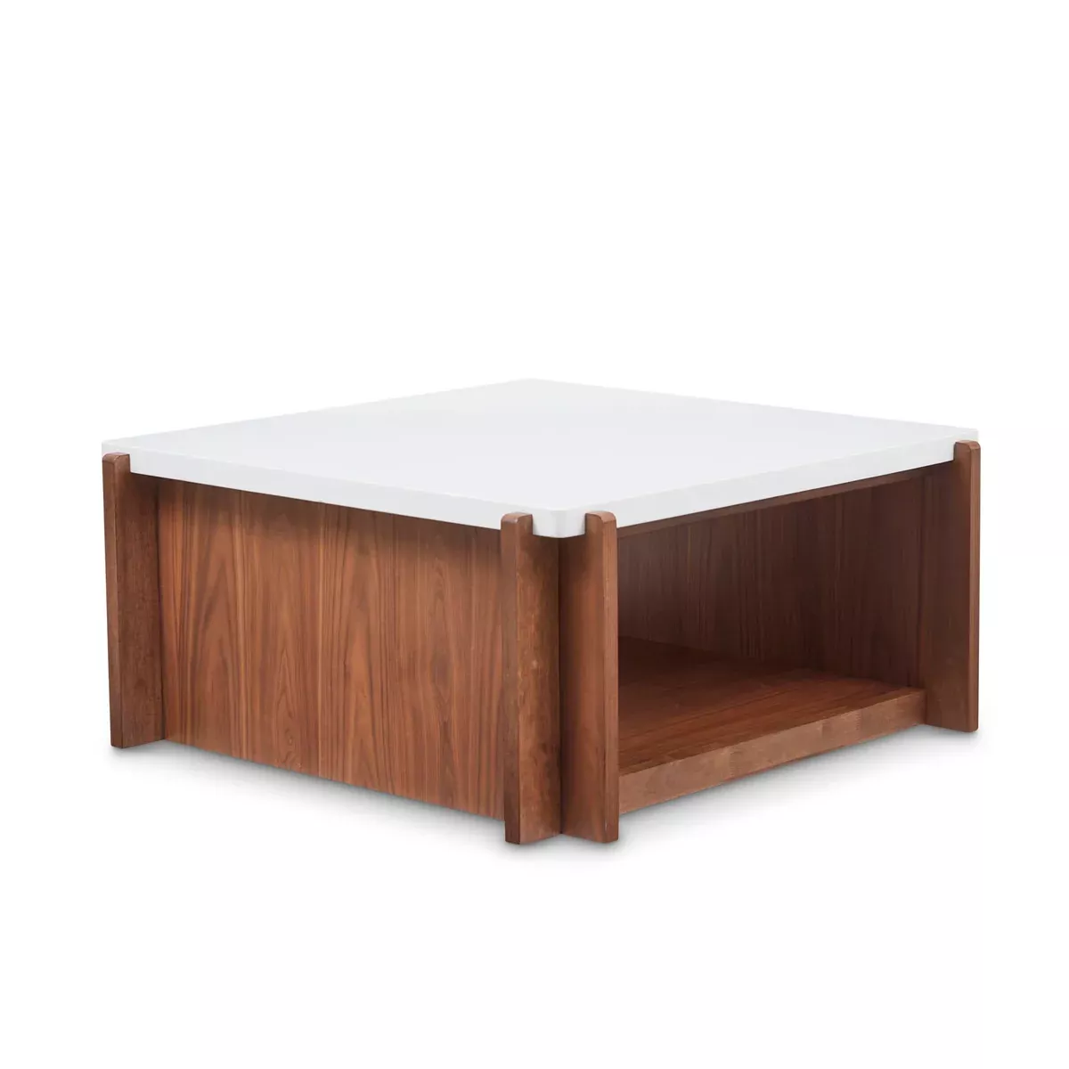 Lincoln - Square Coffee Table With Casters - Light Brown