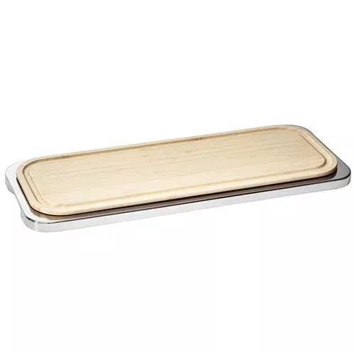 Linear Rectangular Tray with Cutting Board by Sambonet