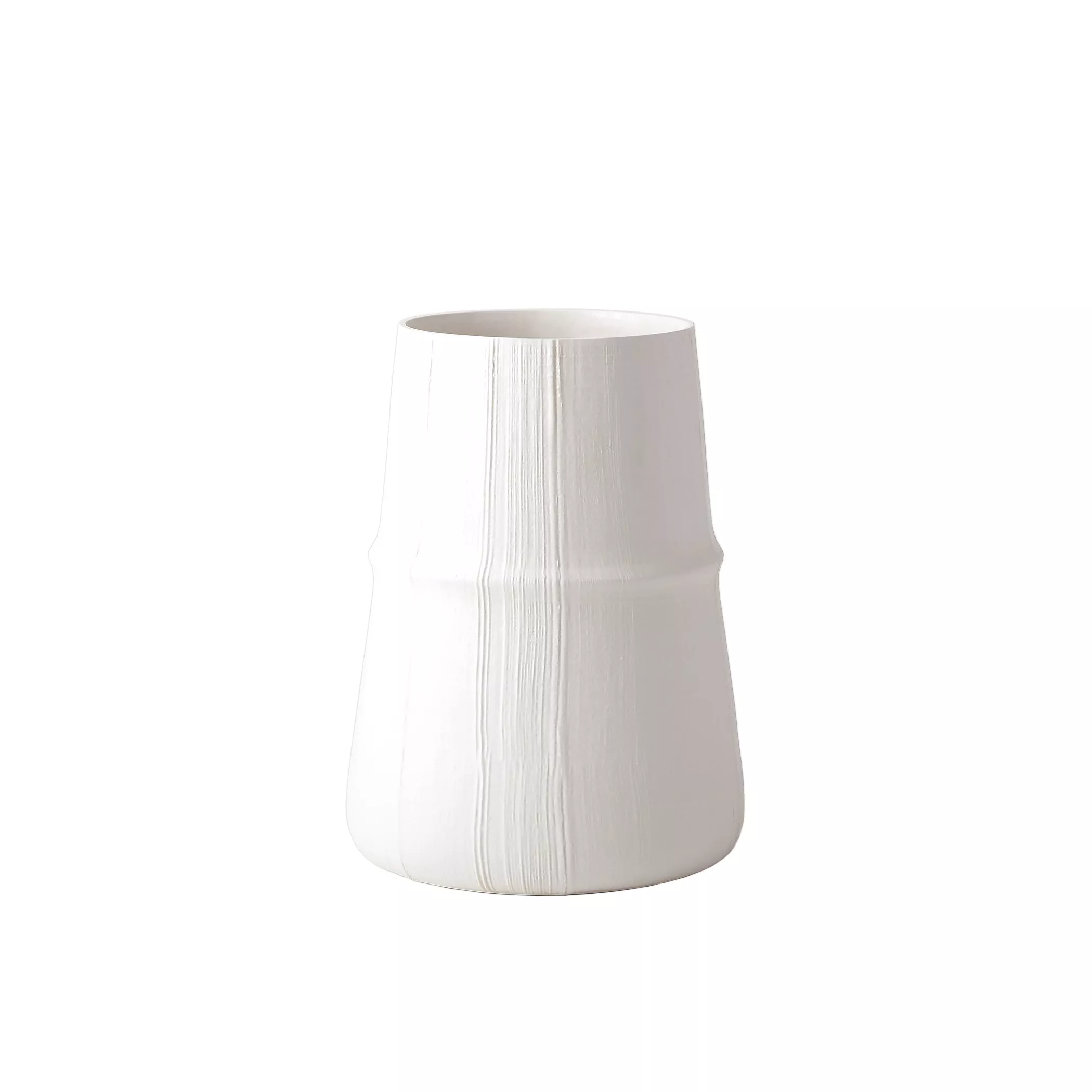 Linen Vase-White Medium