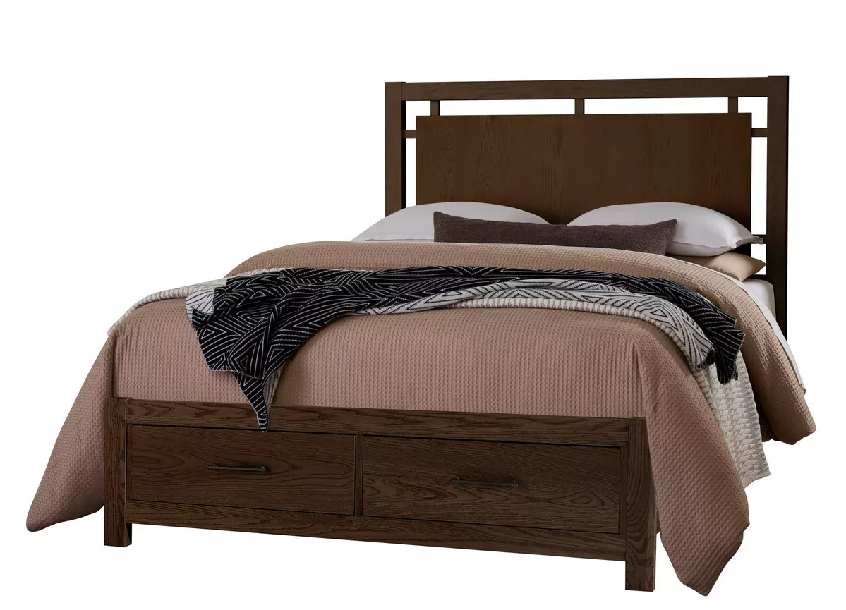 Lodge & Loft - Floating Panel Bed With Footboard Storage