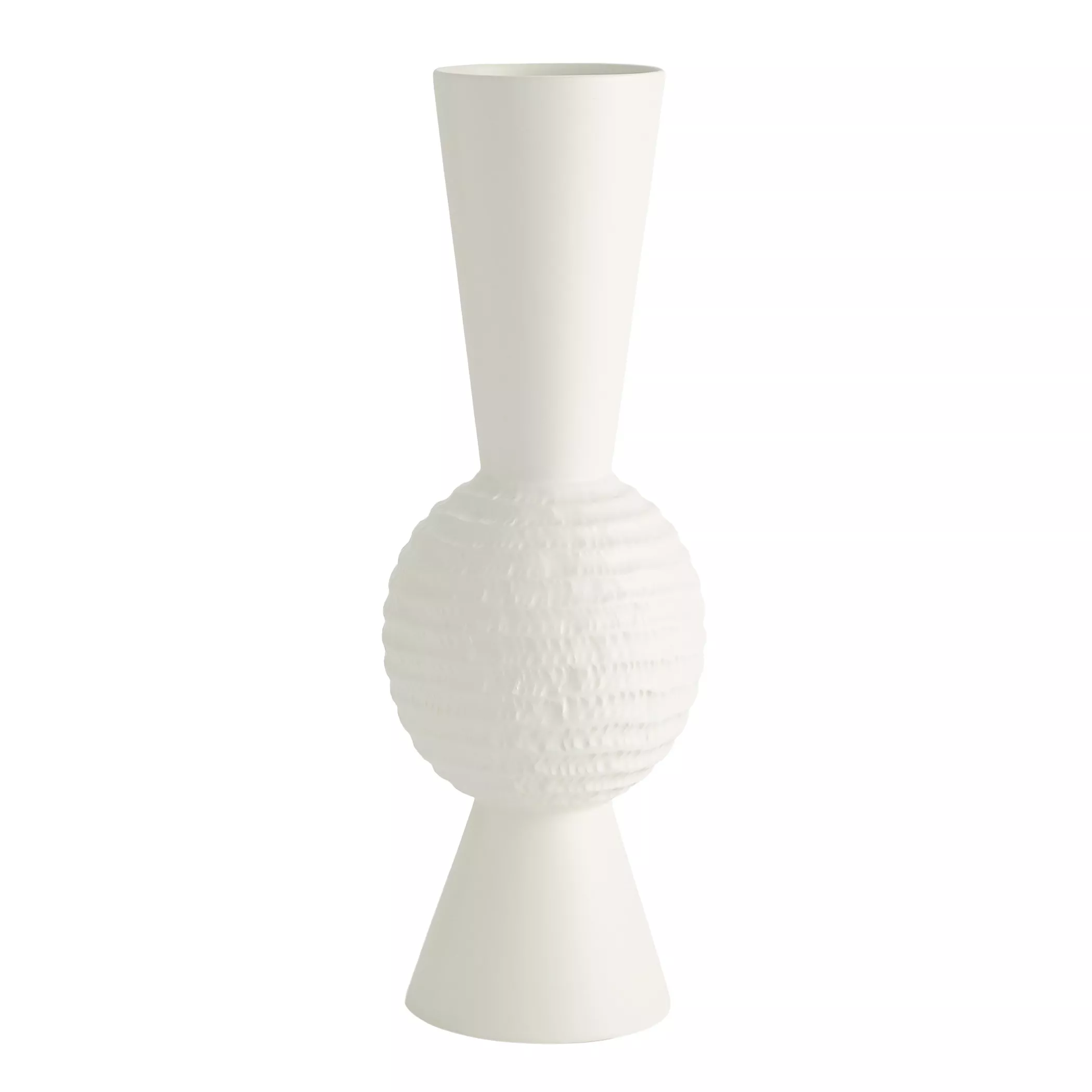 Low Chiseled Orb Vase