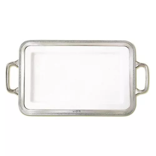 Luisa Rectangular Platter or Tray with Handles by Match Pewter