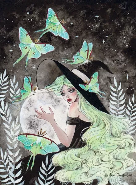 Luna Moth Witch