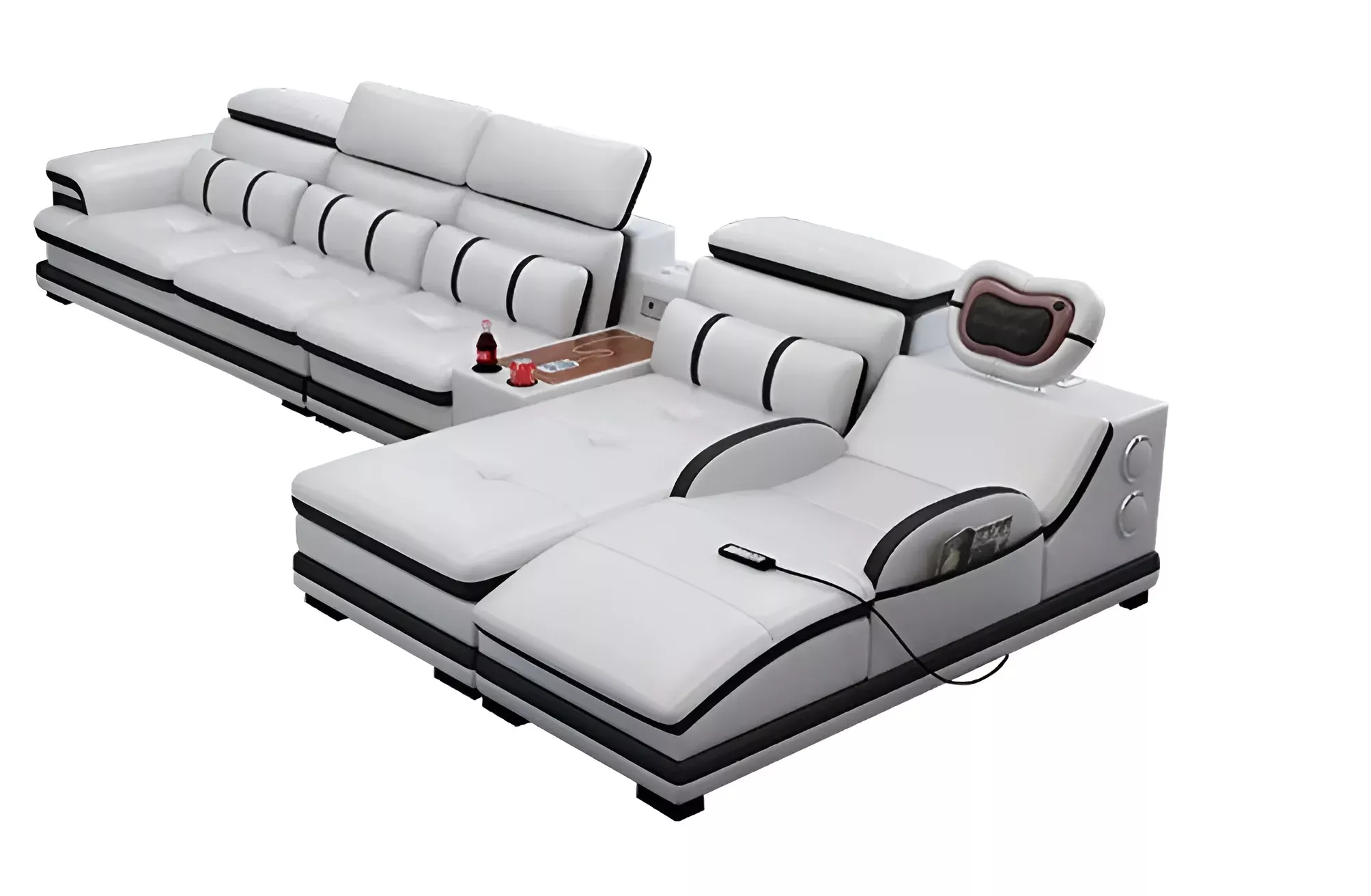 Luxurious Multifunctional Leather Sectional Sofa