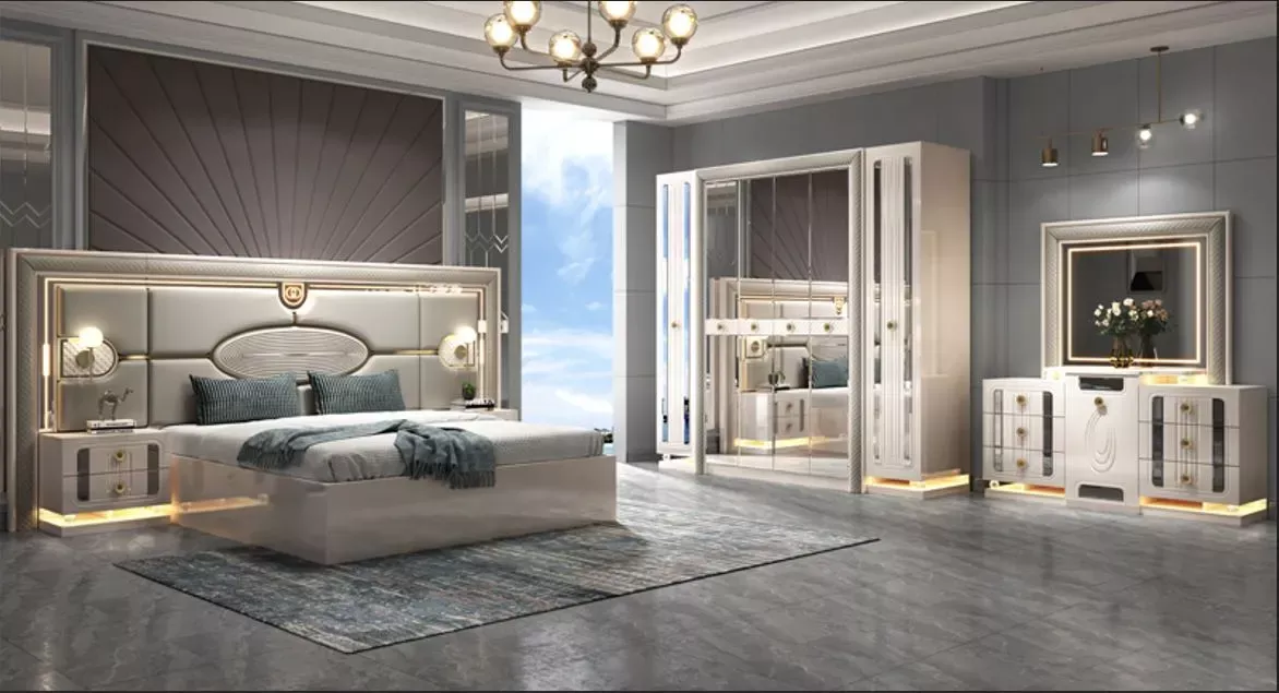 Luxury LED Light Bedroom Set