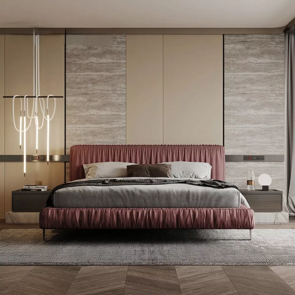 Magnificent Fabric Bed With Bedstead