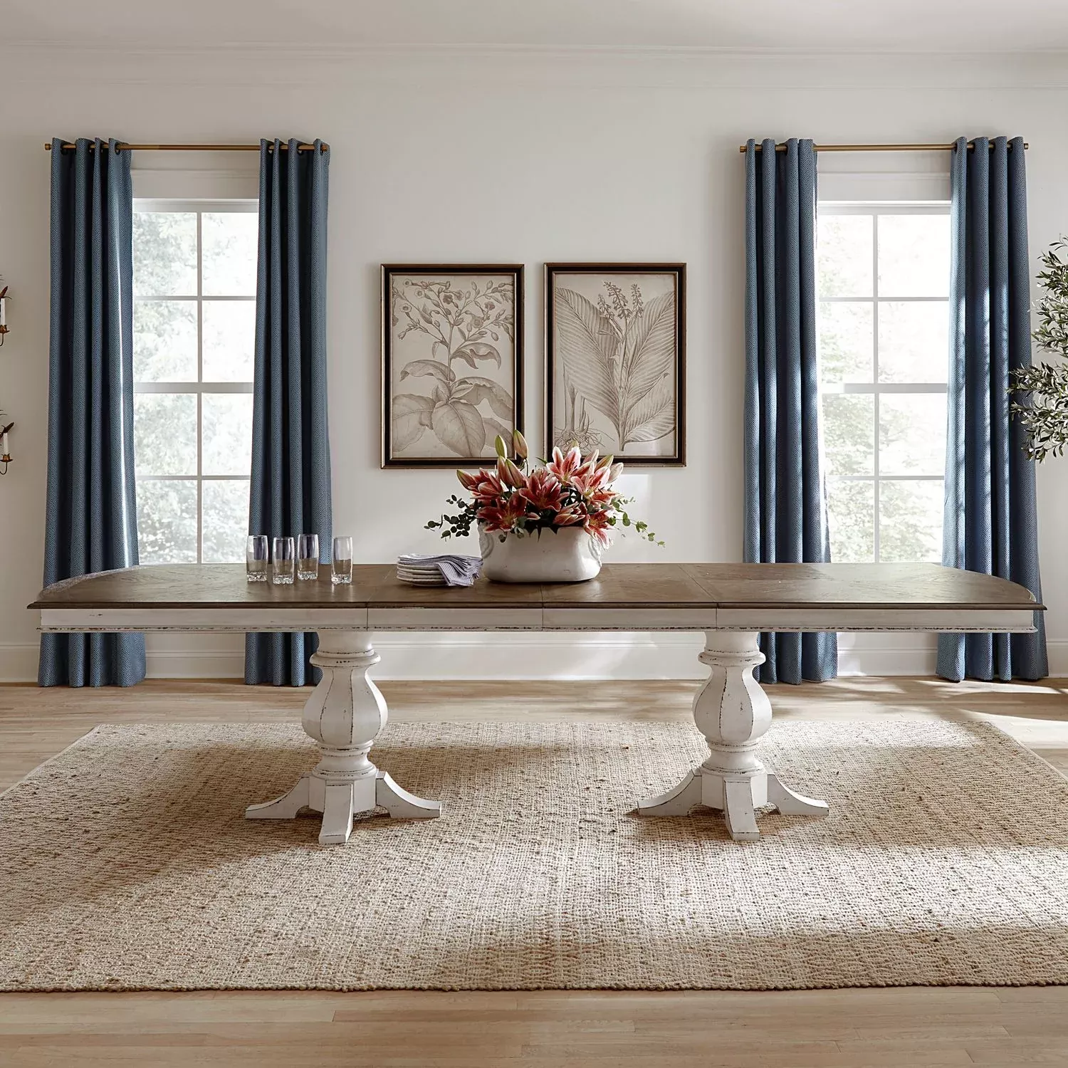 Magnolia Manor - Double Pedestal Table Set