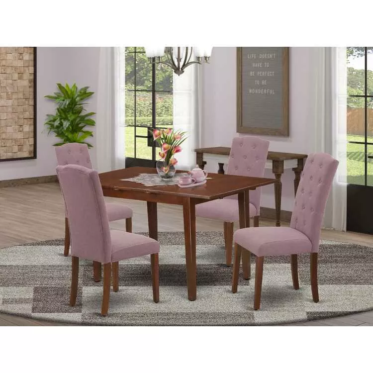 Mahogany Dining Set 5Pc Table Chairs