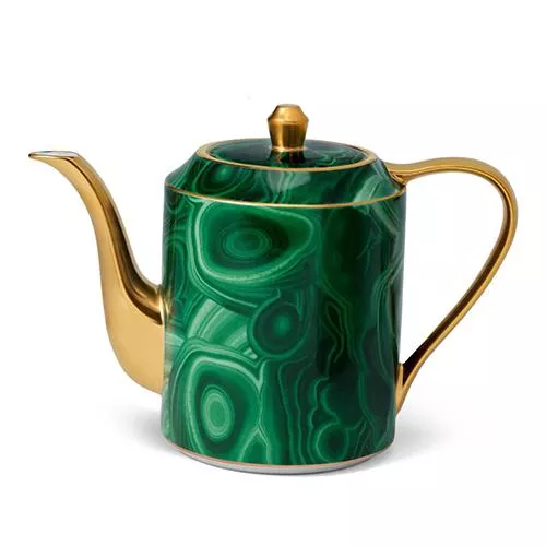 Malachite Teapot, 40 oz. by L'Objet