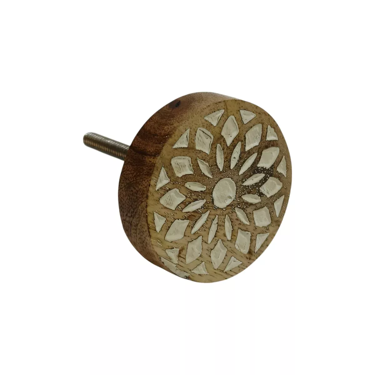 Mandala Mango Wood Knob