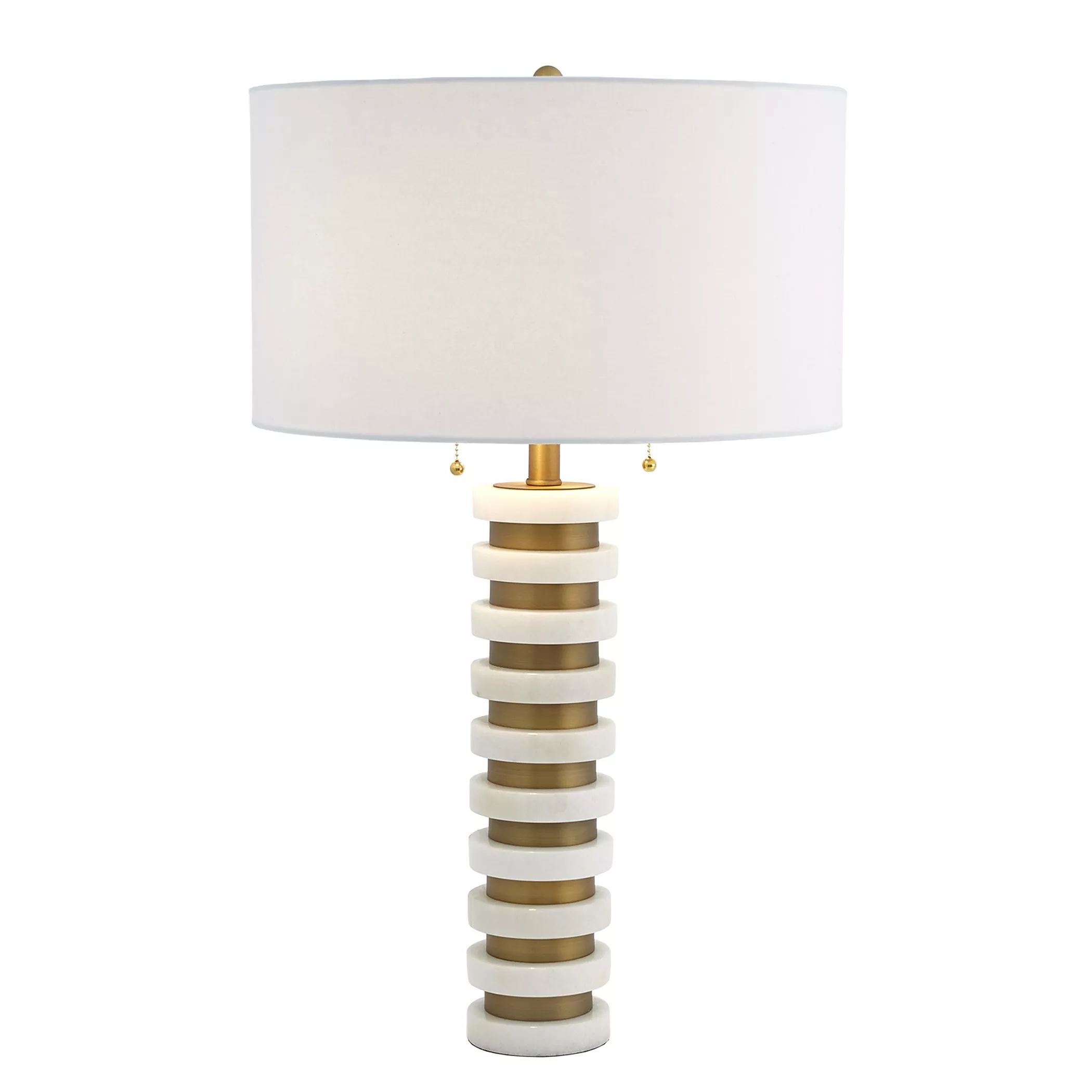 Marble Stack Lamp-White